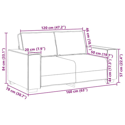 2-seater Sofa Black