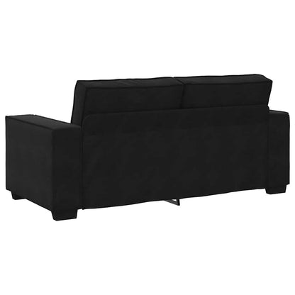 2-seater Sofa Black Velvet, Metal, Plywood, Solid wood