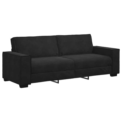 3-Seater Sofa Black 86.6"x30.7"x33.1" Velvet