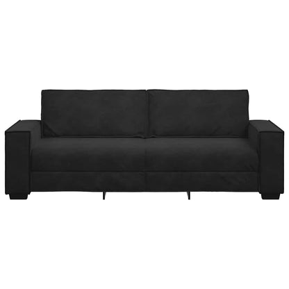 3-Seater Sofa Black 86.6"x30.7"x33.1" Velvet