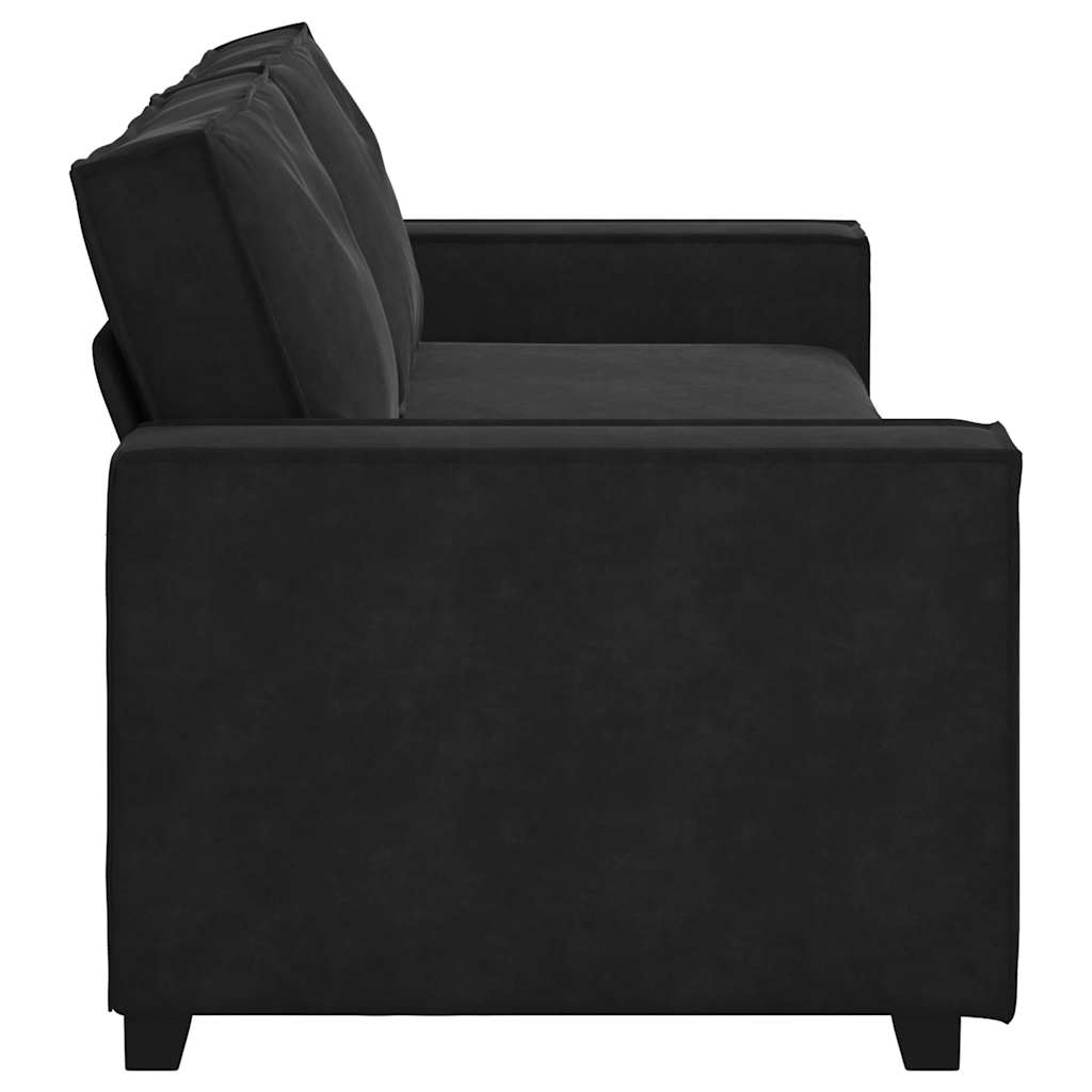 3-Seater Sofa Black 86.6"x30.7"x33.1" Velvet
