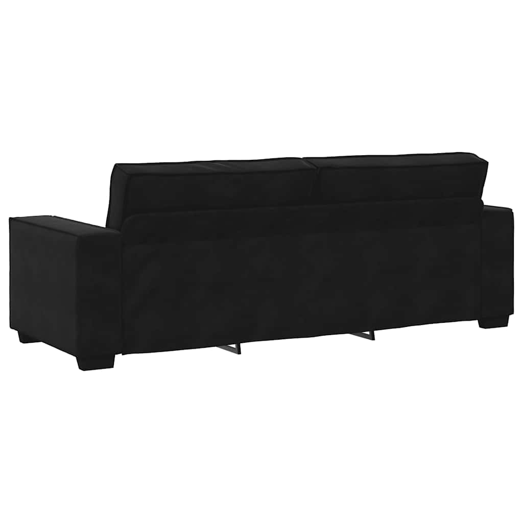 3-Seater Sofa Black 86.6"x30.7"x33.1" Velvet