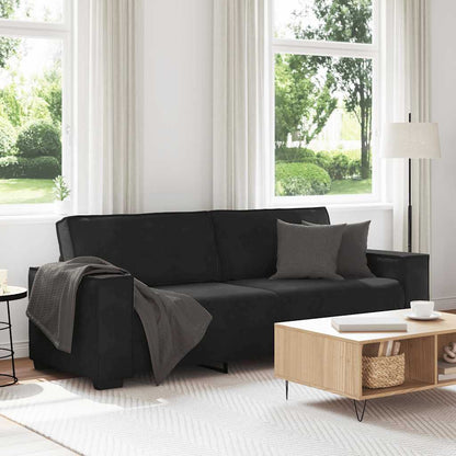 3-Seater Sofa Black 86.6"x30.7"x33.1" Velvet