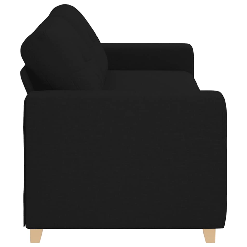 3-Seater Sofa Black 86.6x30.7x31.5" Fabric