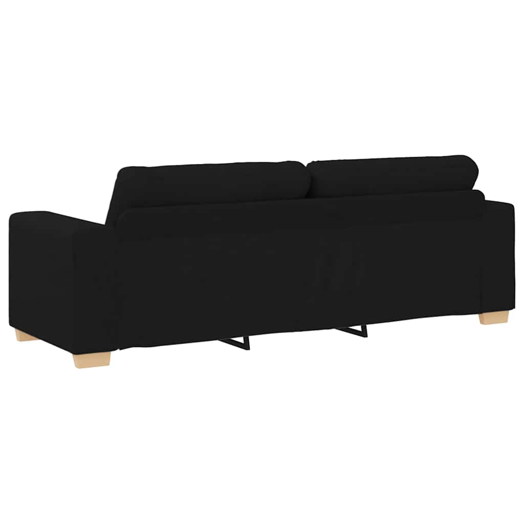 3-Seater Sofa Black 86.6x30.7x31.5" Fabric
