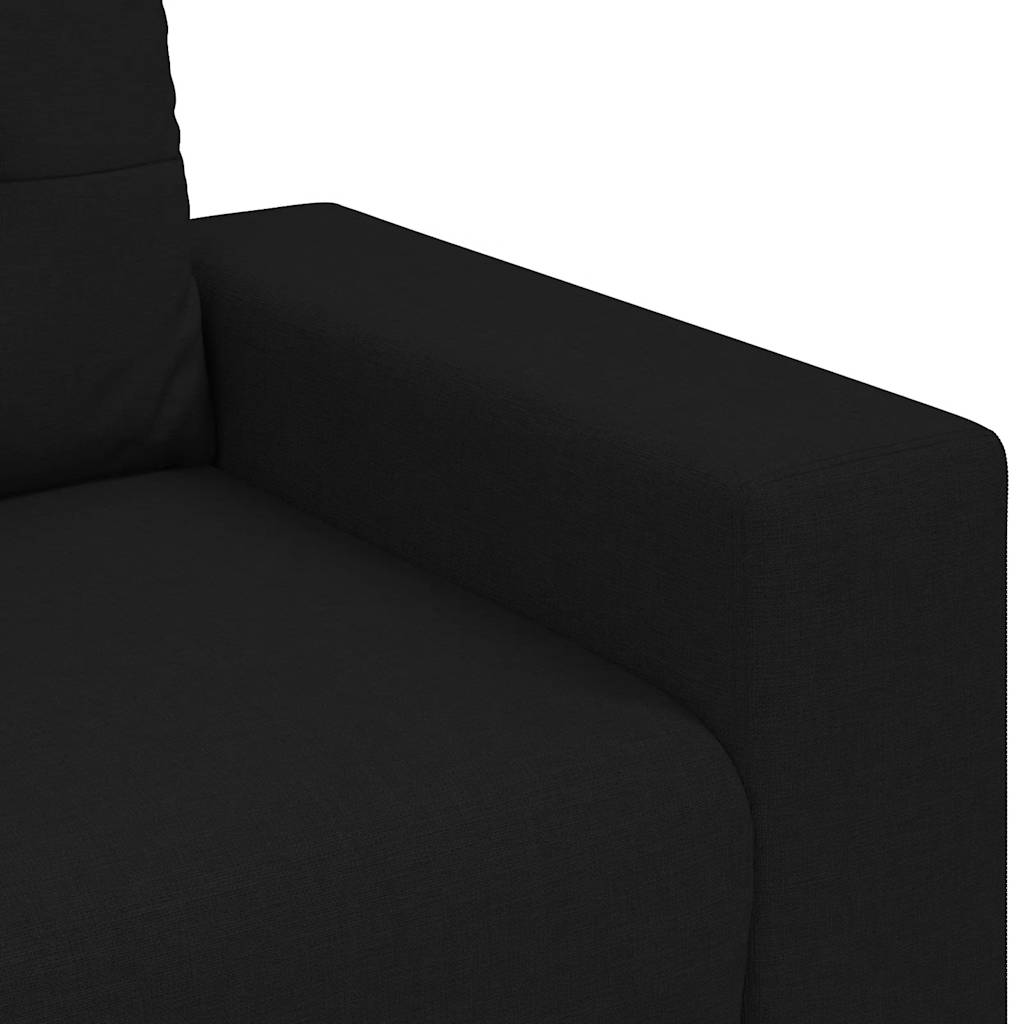 3-Seater Sofa Black 86.6x30.7x31.5" Fabric
