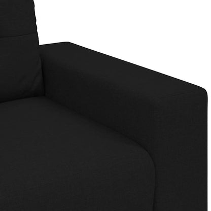 3-Seater Sofa Black 86.6x30.7x31.5" Fabric