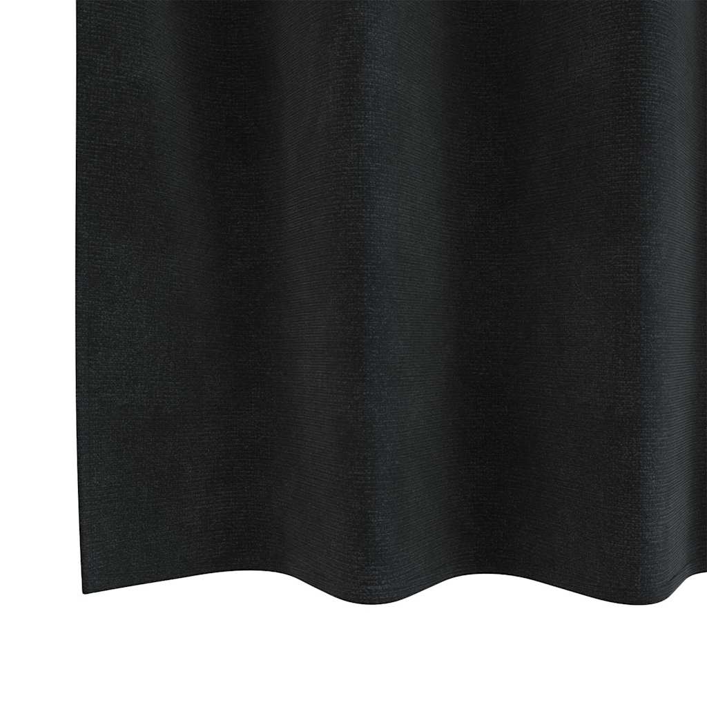 Blackout Curtains 2 pcs Black 140 x 245 cm Velvet