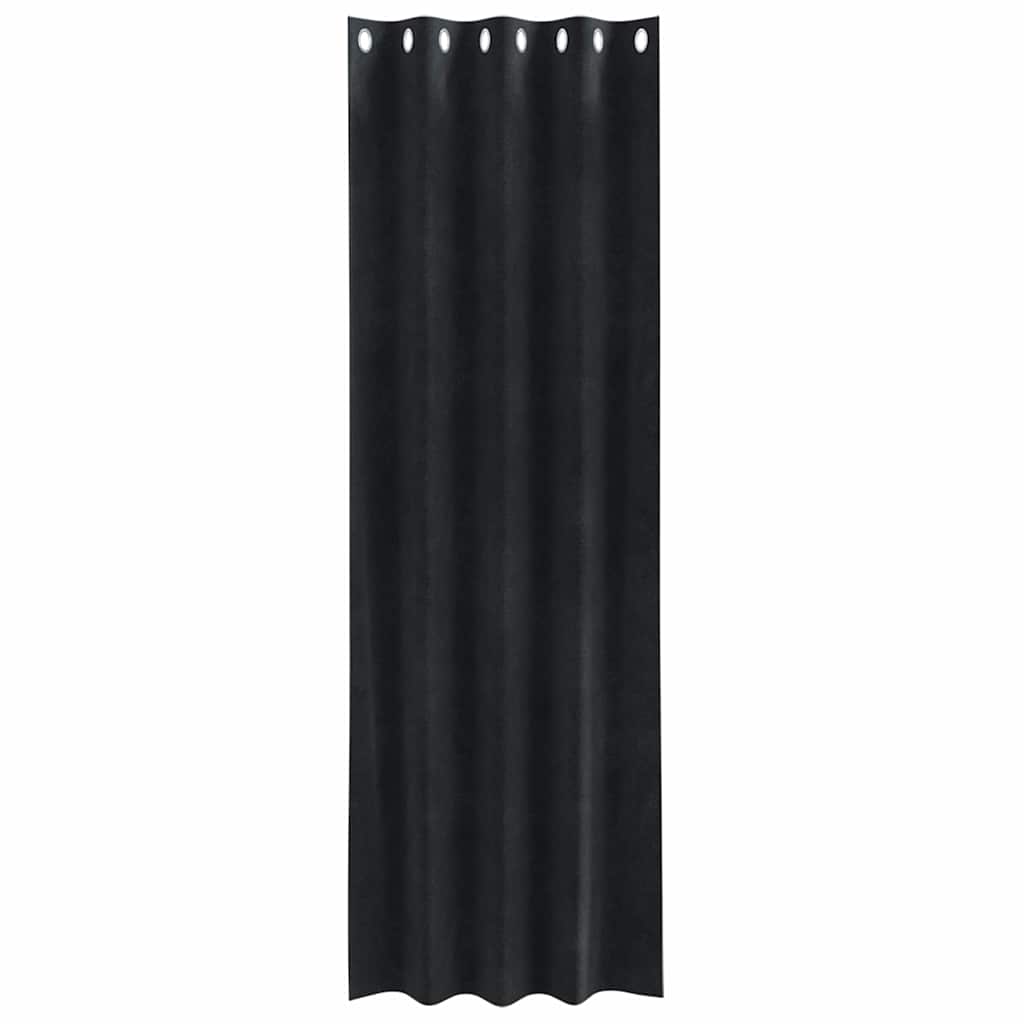 Blackout Curtains 2 pcs Black 140 x 260 cm Velvet