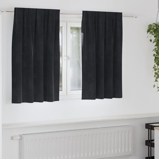 Curtains 2 pcs Black 140 x 140 cm Velvet