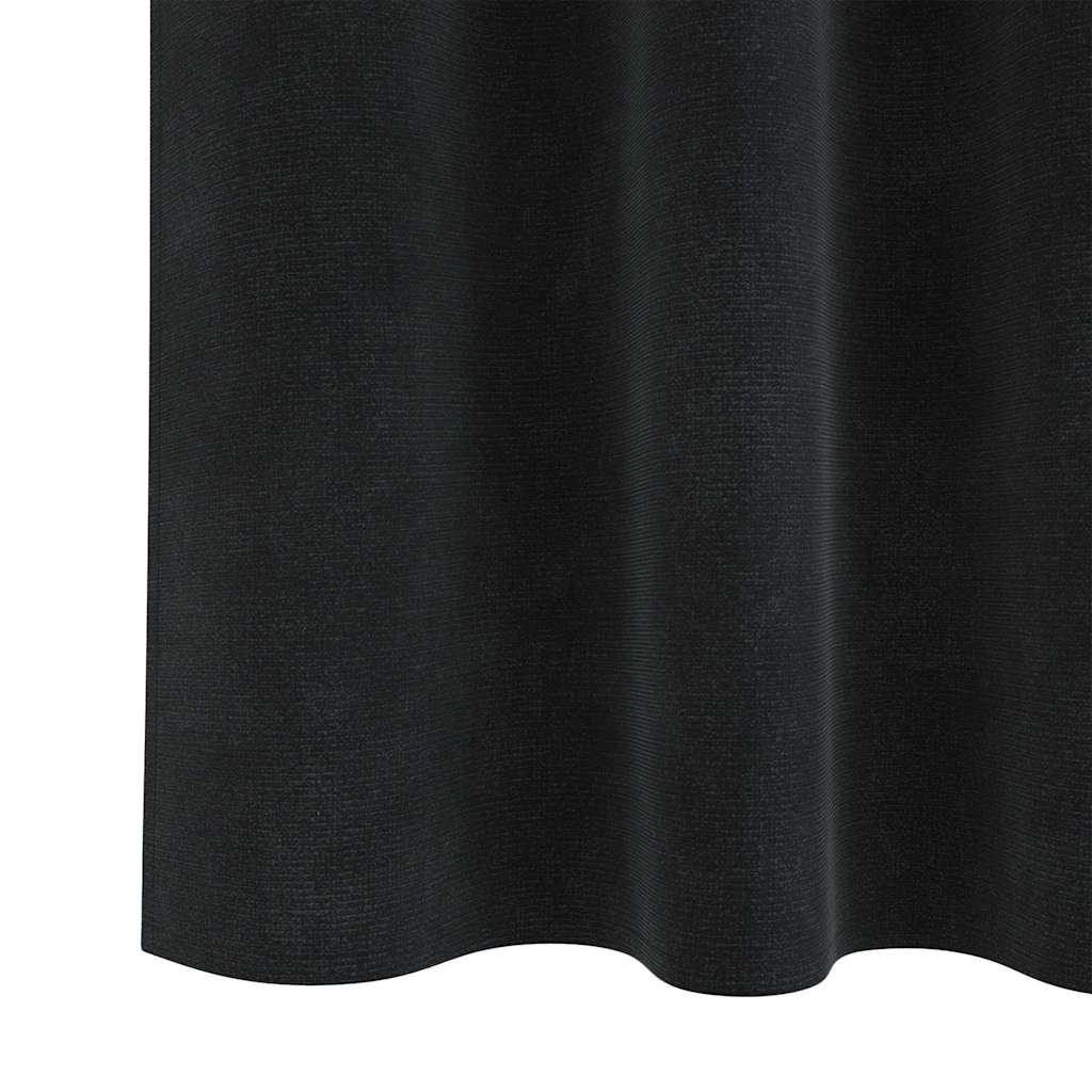 Blackout Curtains 2 pcs Black 140 x 245 cm Velvet
