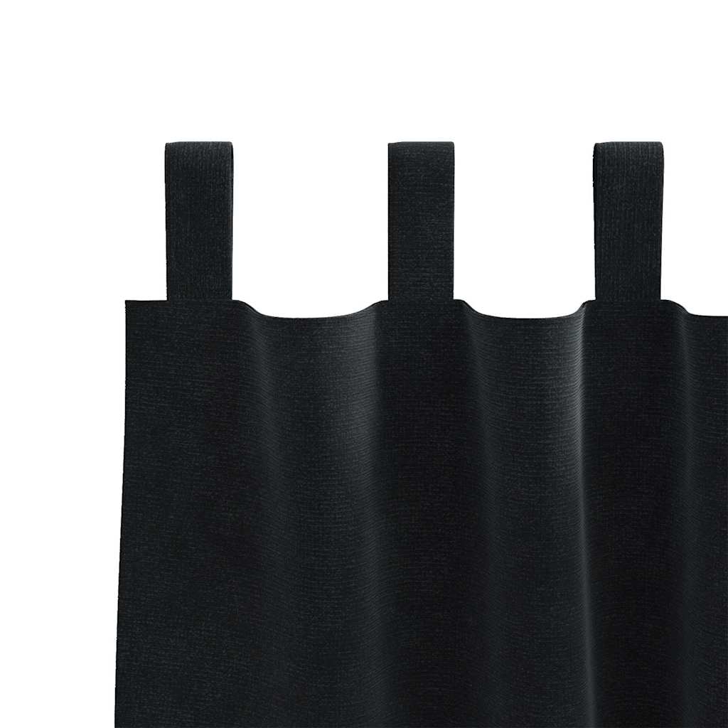 Blackout Curtains 2 pcs Black 140 x 140 cm Velvet