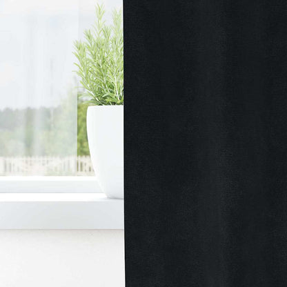 Blackout Curtains 2 pcs Black 140 x 140 cm Velvet