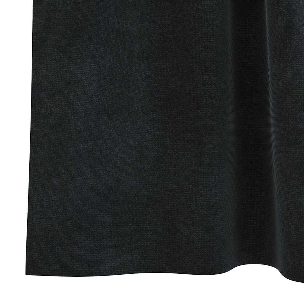 Blackout Curtains 2 pcs Black 140 x 175 cm Velvet