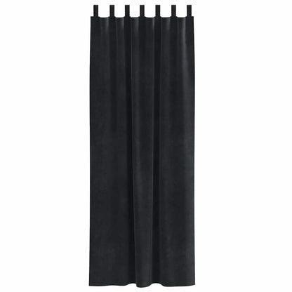 Blackout Curtains 2 pcs Black 140 x 245 cm Velvet