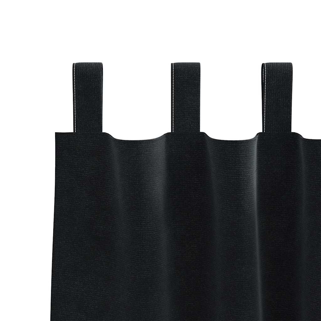 Blackout Curtains 2 pcs Black 140 x 260 cm Velvet