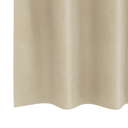 Blackout Curtains 2 pcs Cream 140 x 225 cm Velvet
