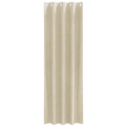 Blackout Curtains 2 pcs Cream 140 x 260 cm Velvet