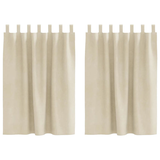 Curtains 2 pcs Cream 140 x 140 cm Velvet