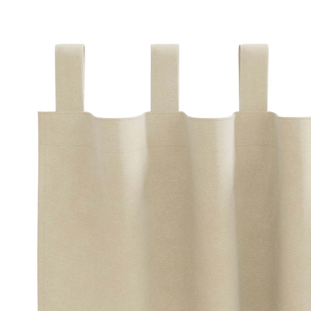 Blackout Curtains 2 pcs Cream 140 x 175 cm Velvet