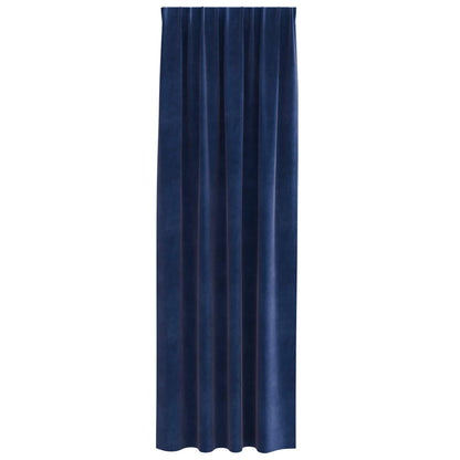 Blackout Curtains 2 pcs Dark Blue 140 x 260 cm Velvet