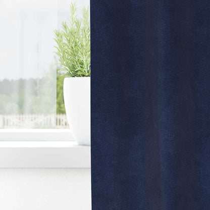 Blackout Curtains 2 pcs Dark Blue 140 x 140 cm Velvet