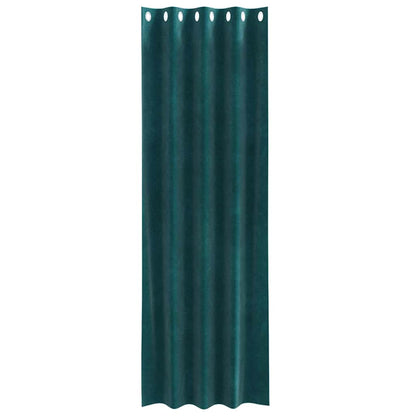 Blackout Curtains 2 pcs Dark Green 140 x 225 cm Velvet