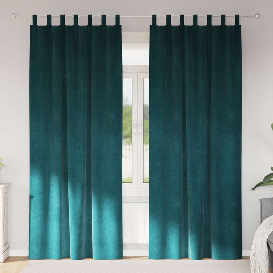 Curtains 2 pcs Dark Green 140 x 245 cm Velvet