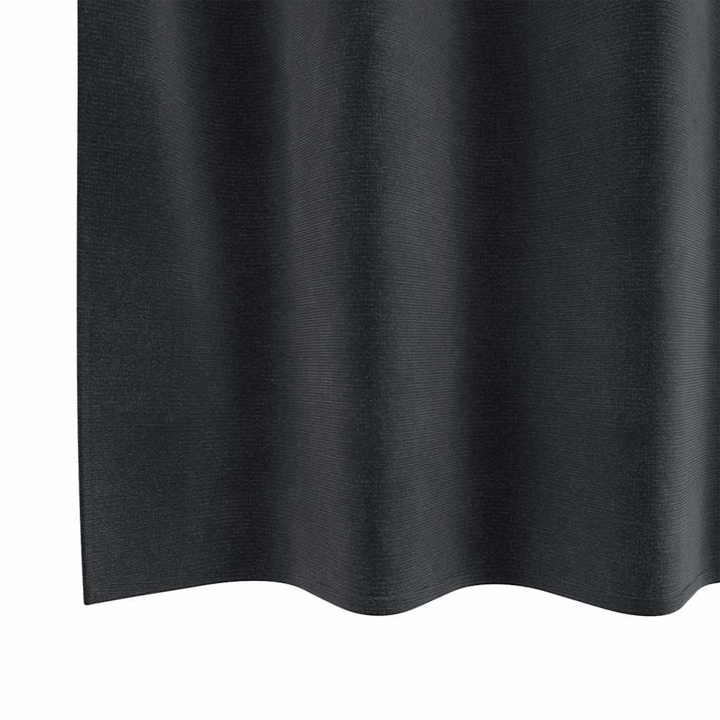 Blackout Curtains 2 pcs Dark Grey 140 x 225 cm Velvet