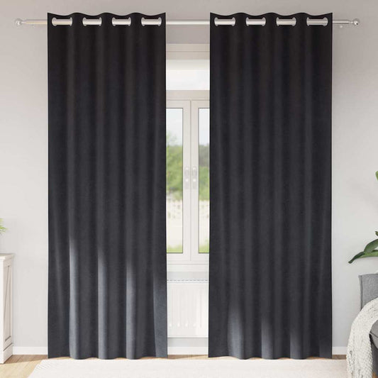 Curtains 2 pcs Dark Grey 140 x 225 cm Velvet