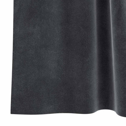 Blackout Curtains 2 pcs Dark Grey 140 x 140 cm Velvet