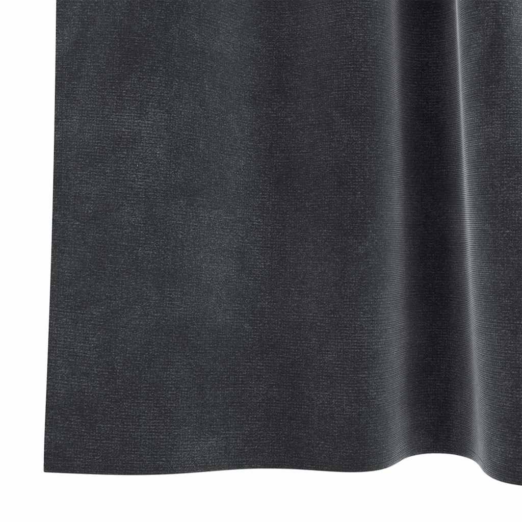 Blackout Curtains 2 pcs Dark Grey 140 x 225 cm Velvet