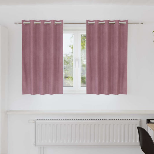 Curtains 2 pcs Dark Pink 140 x 140 cm Velvet
