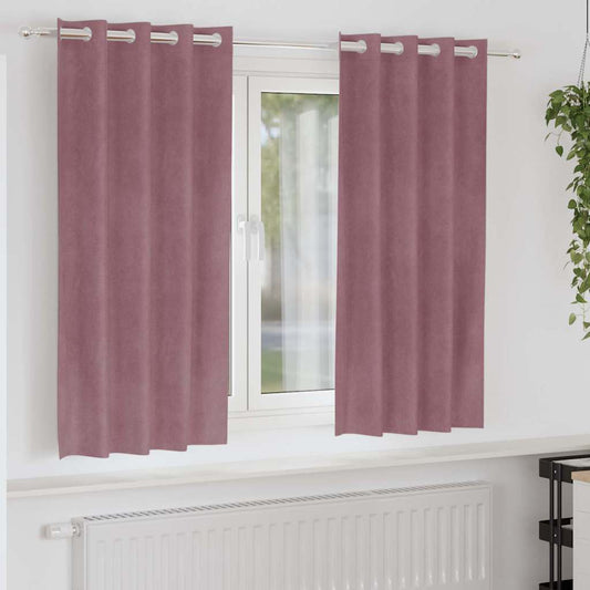 Curtains 2 pcs Dark Pink 140 x 175 cm Velvet
