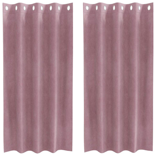 Curtains 2 pcs Dark Pink 140 x 175 cm Velvet