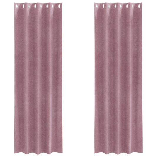 Curtains 2 pcs Dark Pink 140 x 245 cm Velvet