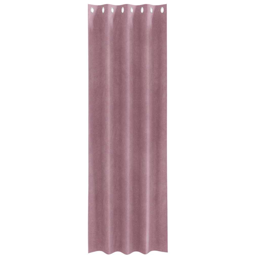Blackout Curtains 2 pcs Dark Pink 140 x 245 cm Velvet