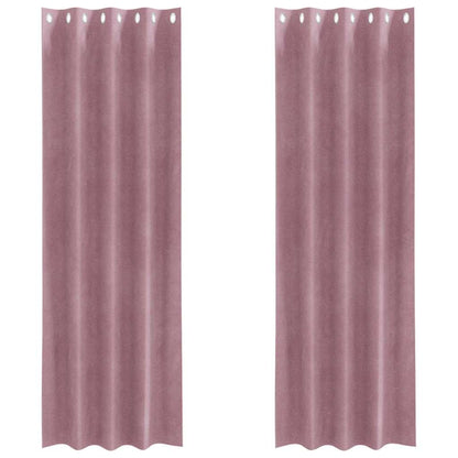 Blackout Curtains 2 pcs Dark Pink 140 x 260 cm Velvet