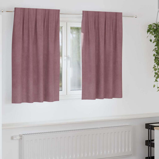 Curtains 2 pcs Dark Pink 140 x 140 cm Velvet