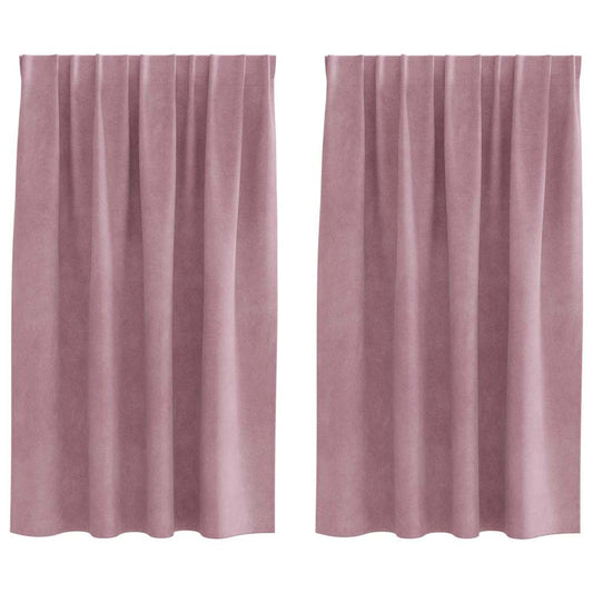 Curtains 2 pcs Dark Pink 140 x 140 cm Velvet
