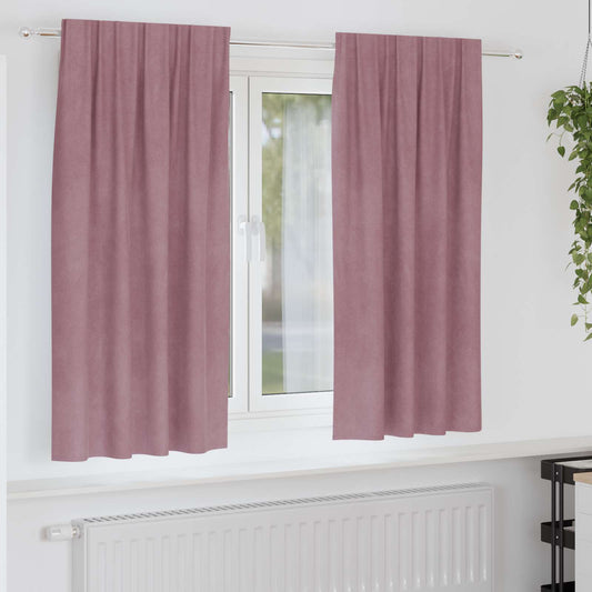 Curtains 2 pcs Dark Pink 140 x 175 cm Velvet