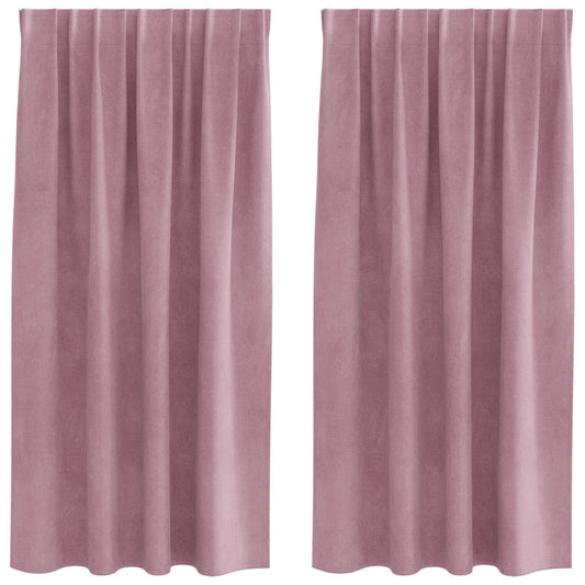 Curtains 2 pcs Dark Pink 140 x 175 cm Velvet