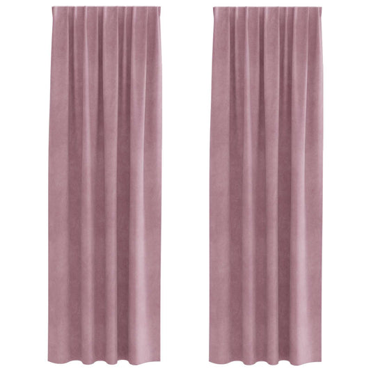 Curtains 2 pcs Dark Pink 140 x 225 cm Velvet