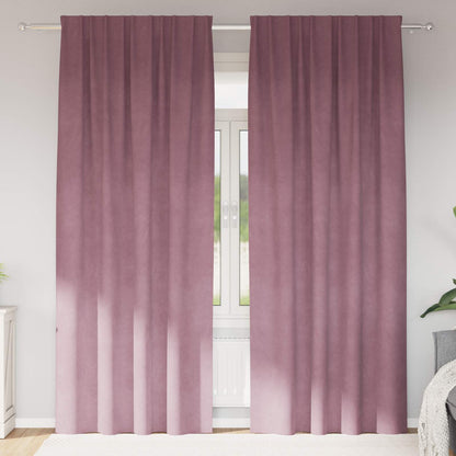 Blackout Curtains 2 pcs Dark Pink 140 x 260 cm Velvet