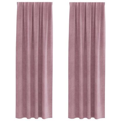 Blackout Curtains 2 pcs Dark Pink 140 x 260 cm Velvet