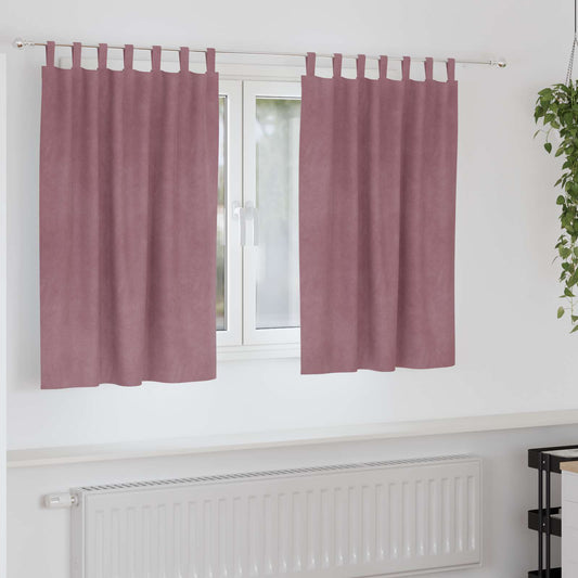 Curtains 2 pcs Dark Pink 140 x 140 cm Velvet