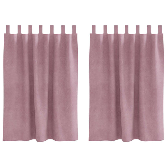 Curtains 2 pcs Dark Pink 140 x 140 cm Velvet