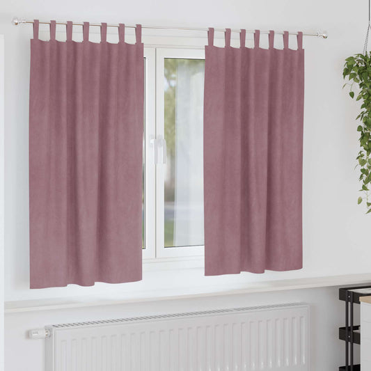 Curtains 2 pcs Dark Pink 140 x 175 cm Velvet