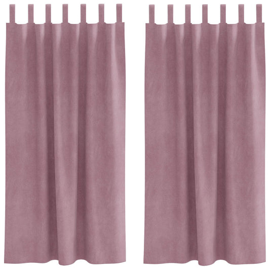 Curtains 2 pcs Dark Pink 140 x 175 cm Velvet