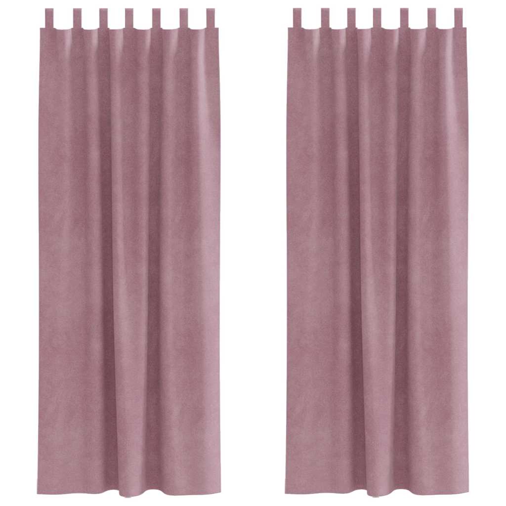 Blackout Curtains 2 pcs Dark Pink 140 x 245 cm Velvet